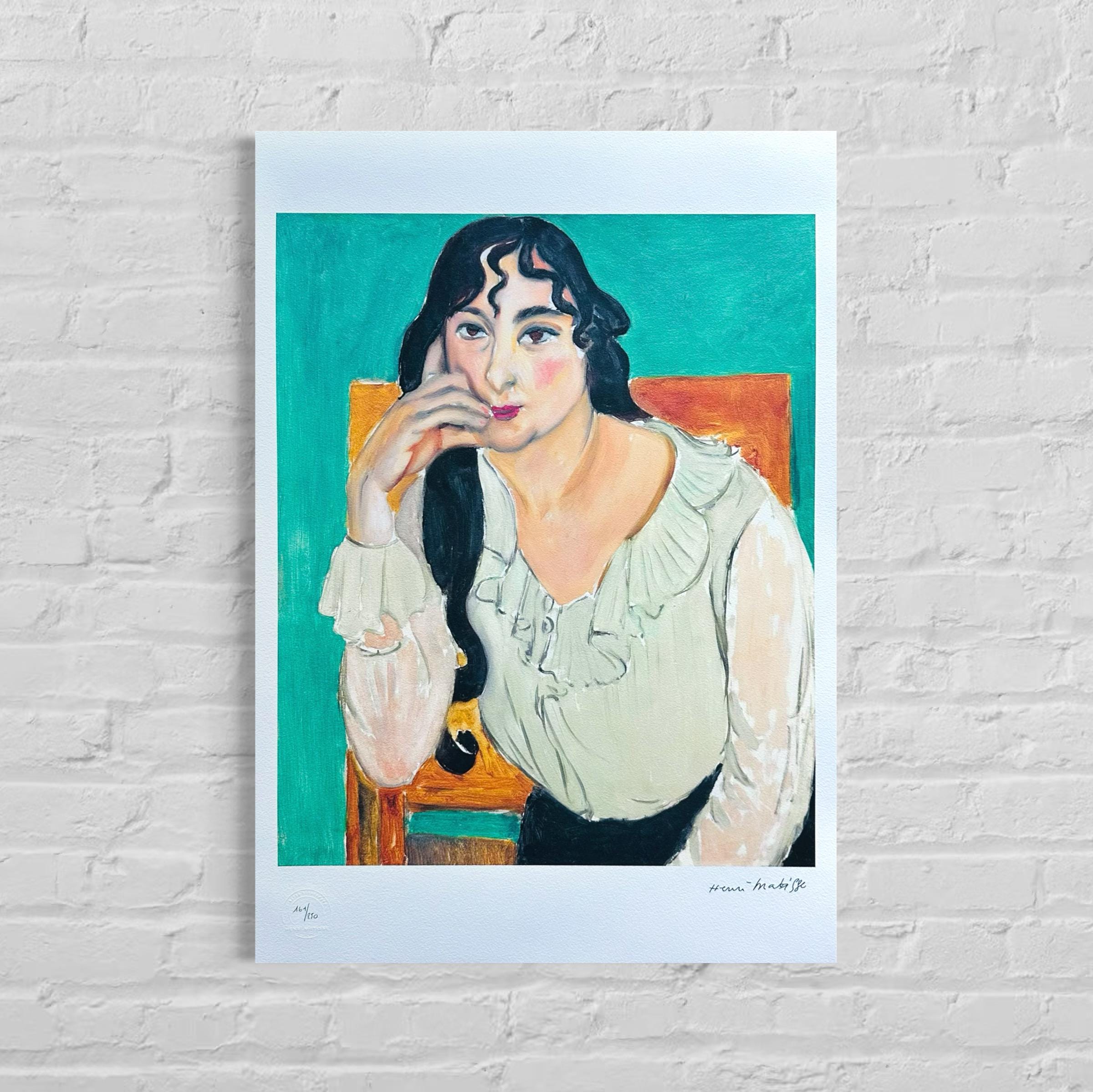 Genummerde editie HENRI MATISSE "L'Italienne (Lorette)" Gesigneerd - Certificaat - Limited lithografie - Franse kunstenaar - after